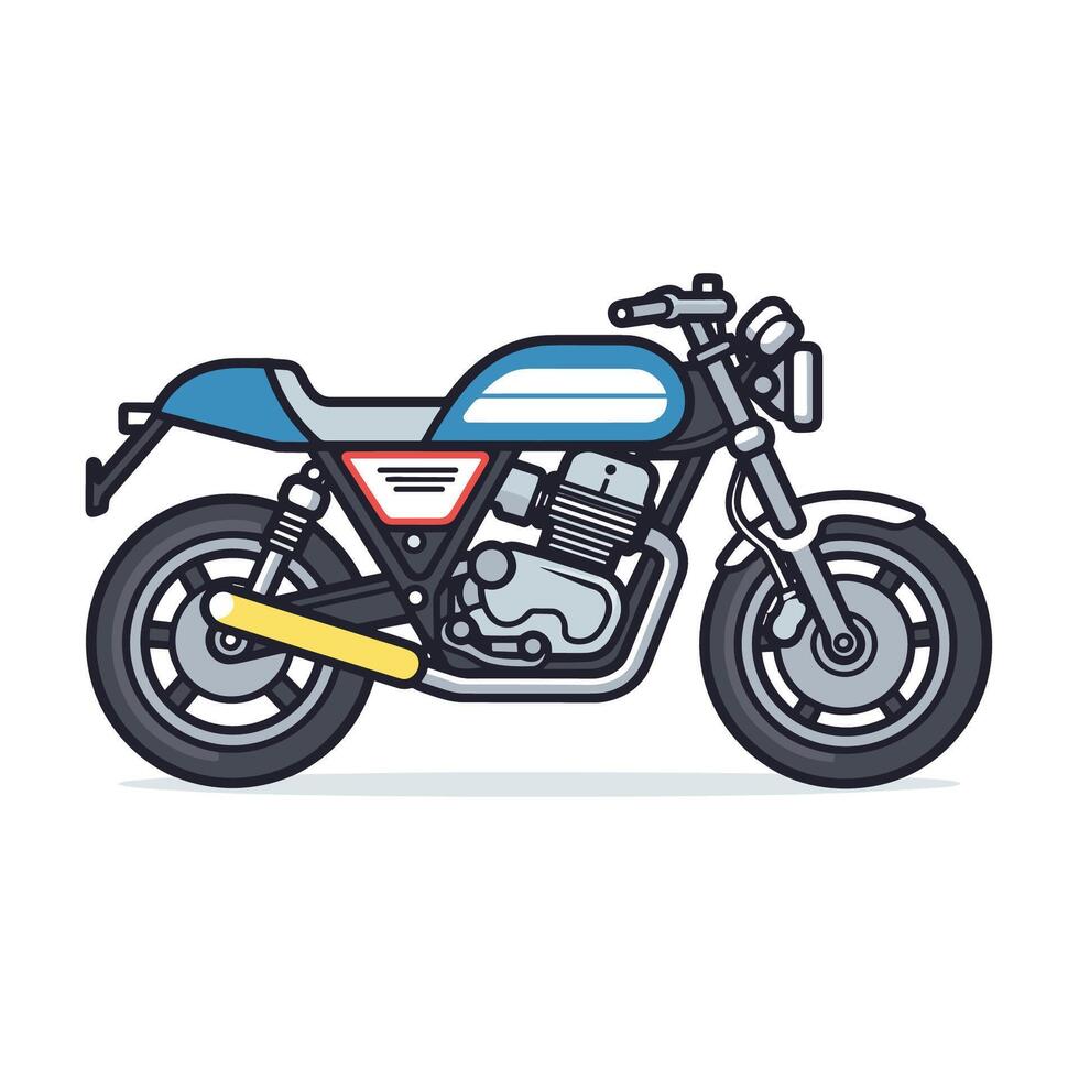 Classic motorcycle illustration vector