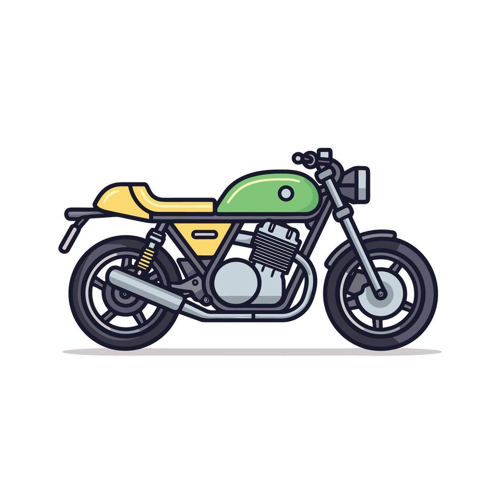 Classic motorcycle illustration vector