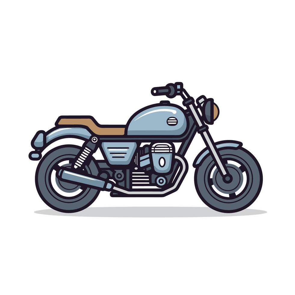 Classic motorcycle illustration vector