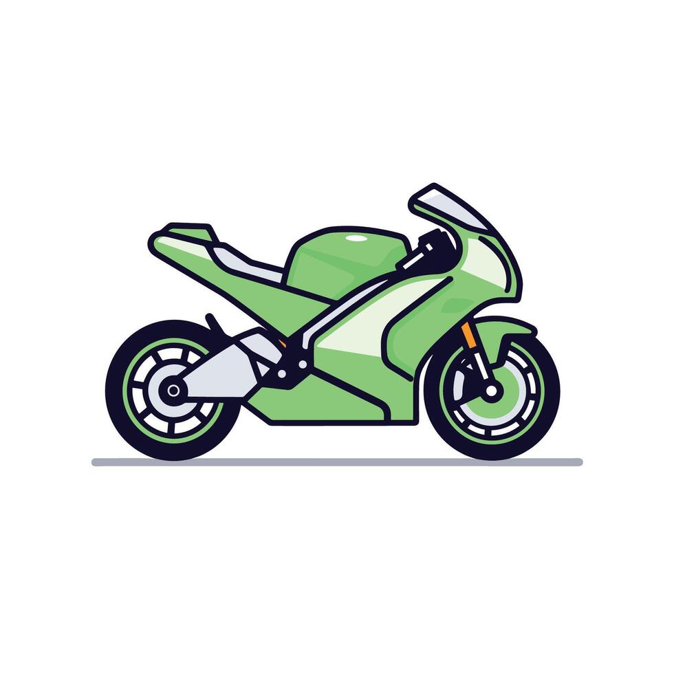 Cute kawaii mini motorcycle design vector