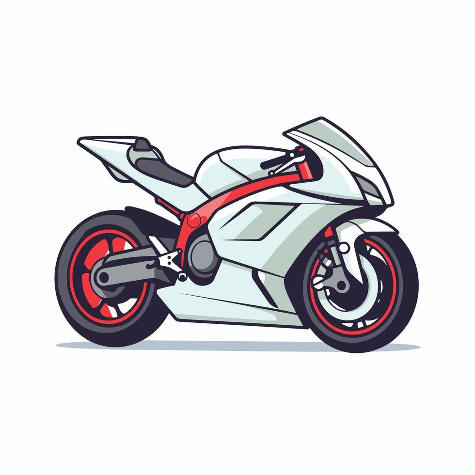 Cute kawaii mini motorcycle design vector