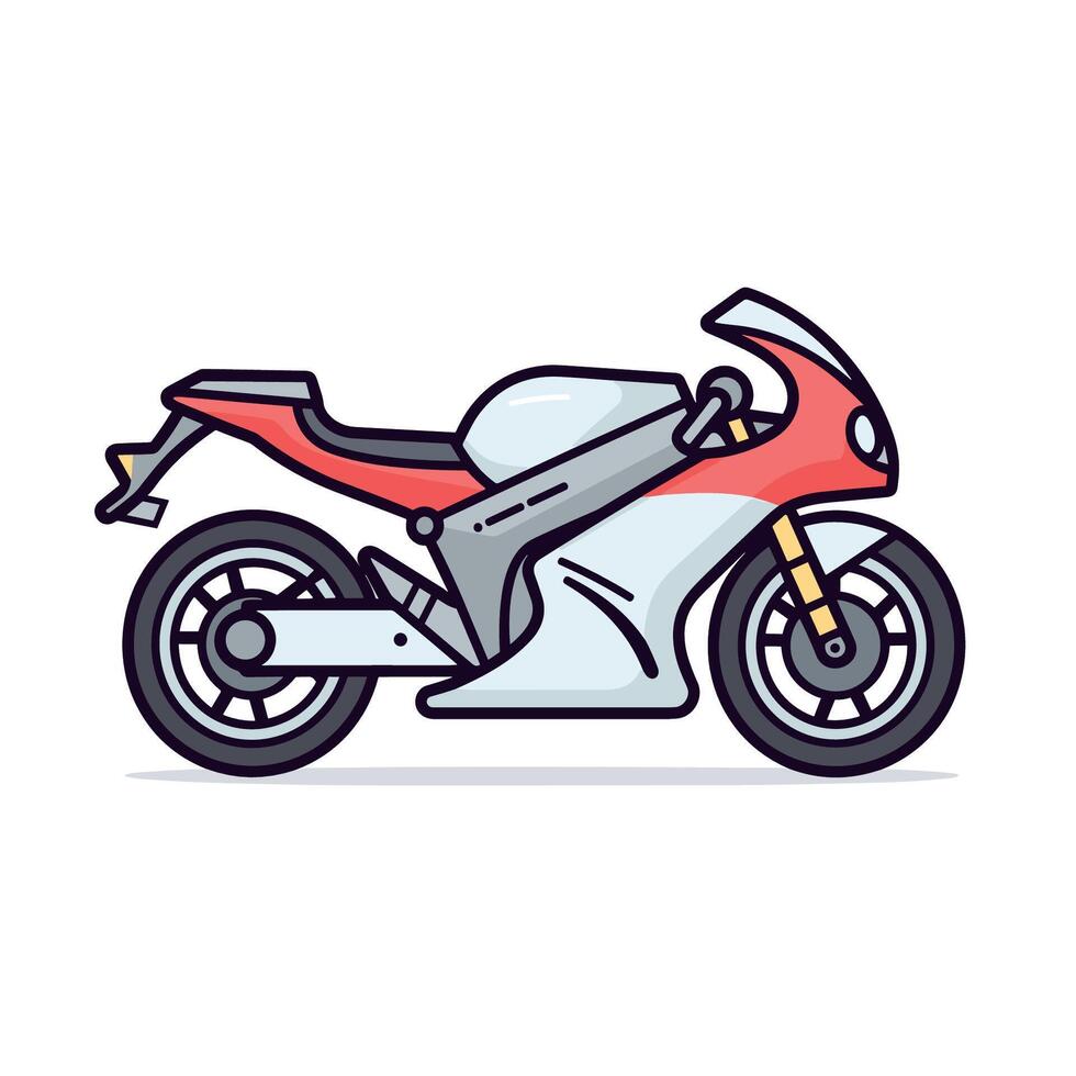 Classic motorcycle illustration vector