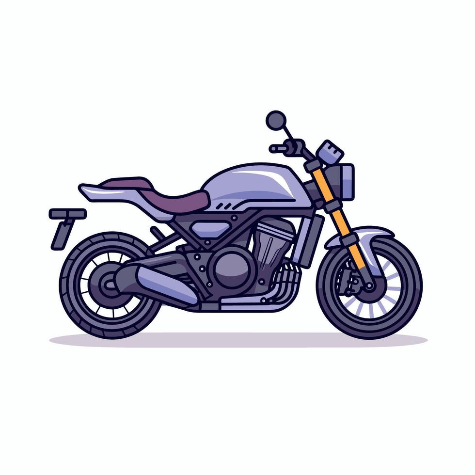 sencillo púrpura motocicleta icono diseño modelo vector