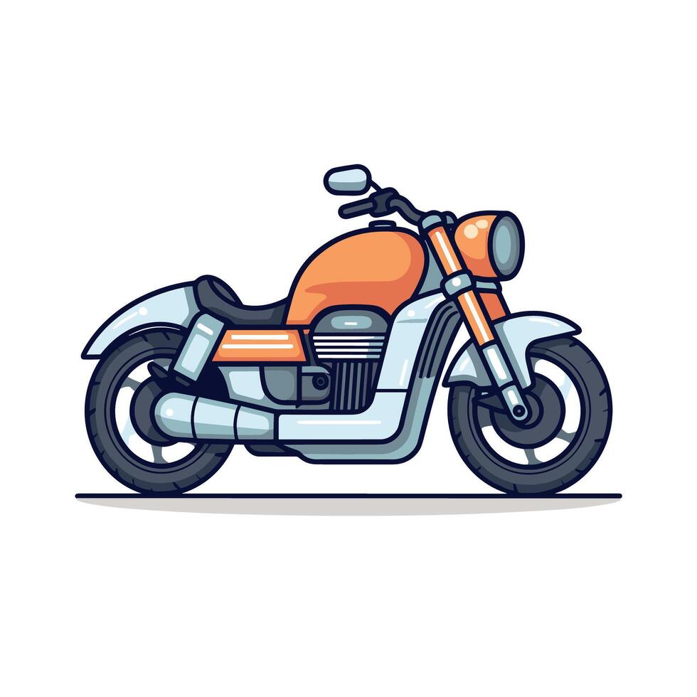 Simple motorcycle icon design template vector