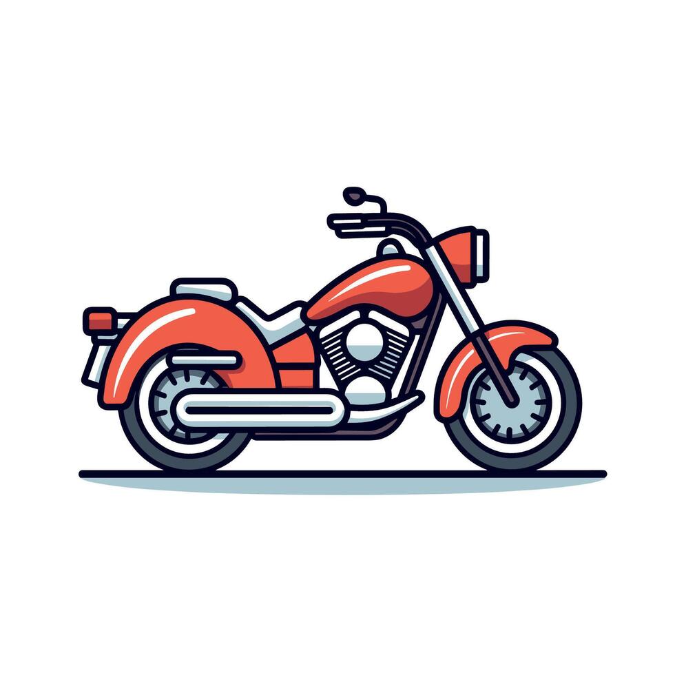 Classic motorcycle illustration vector