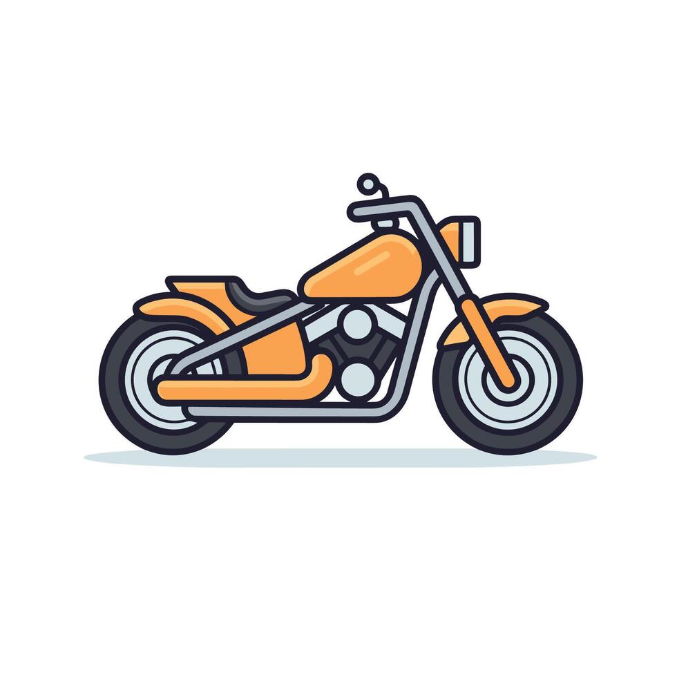 Cute kawaii mini motorcycle design vector