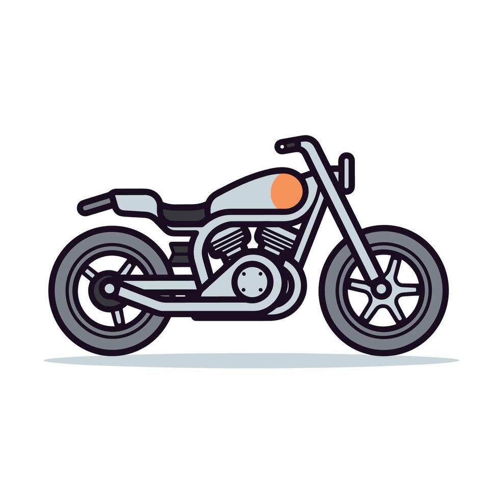 Classic motorcycle illustration vector