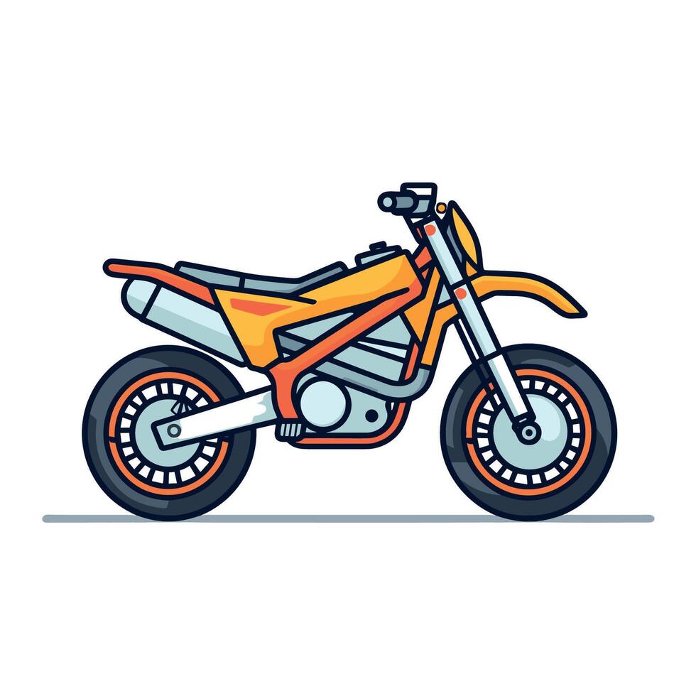 moderno motocicleta icono diseño plano vector