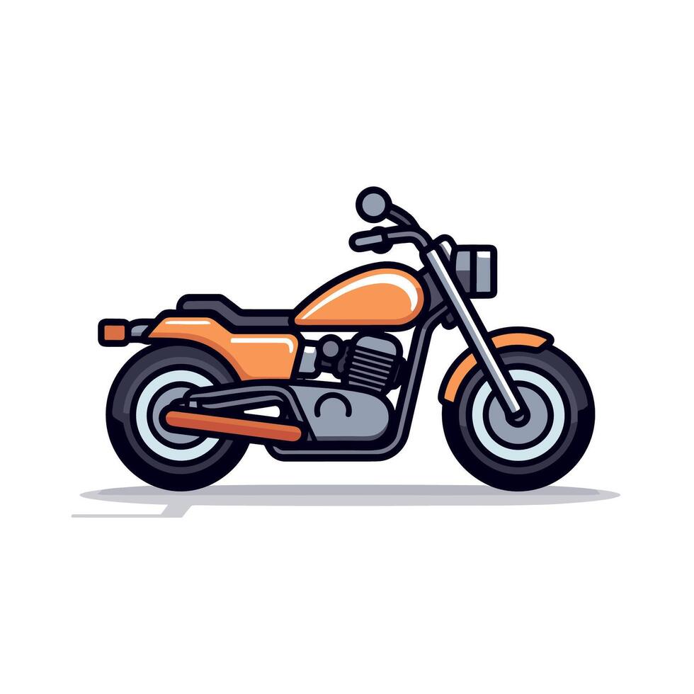 Classic motorcycle illustration vector