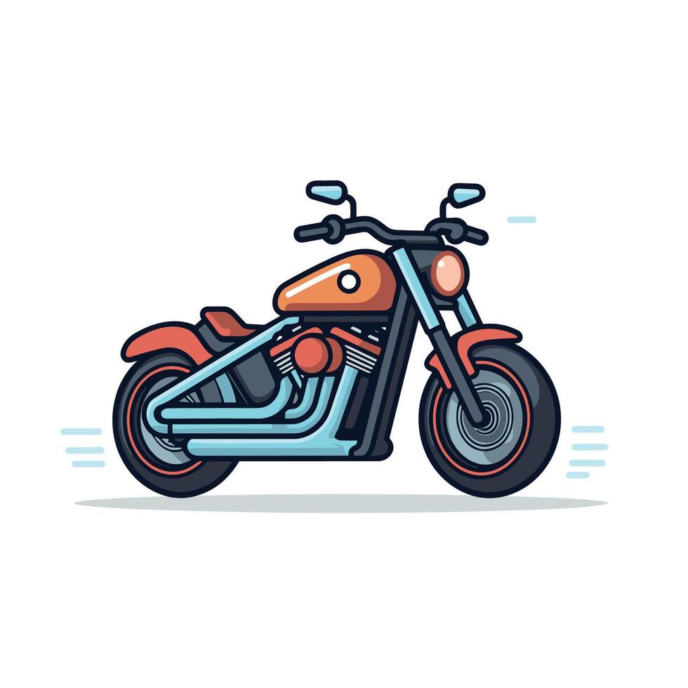 Vintage motorcycle flat design vector