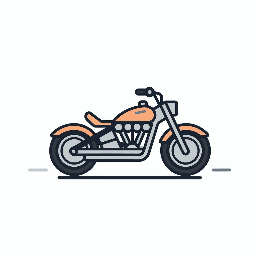 Cute kawaii mini motorcycle design vector