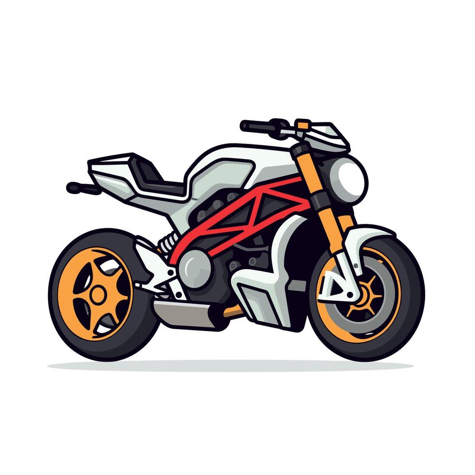 moderno motocicleta icono diseño plano diseño vector