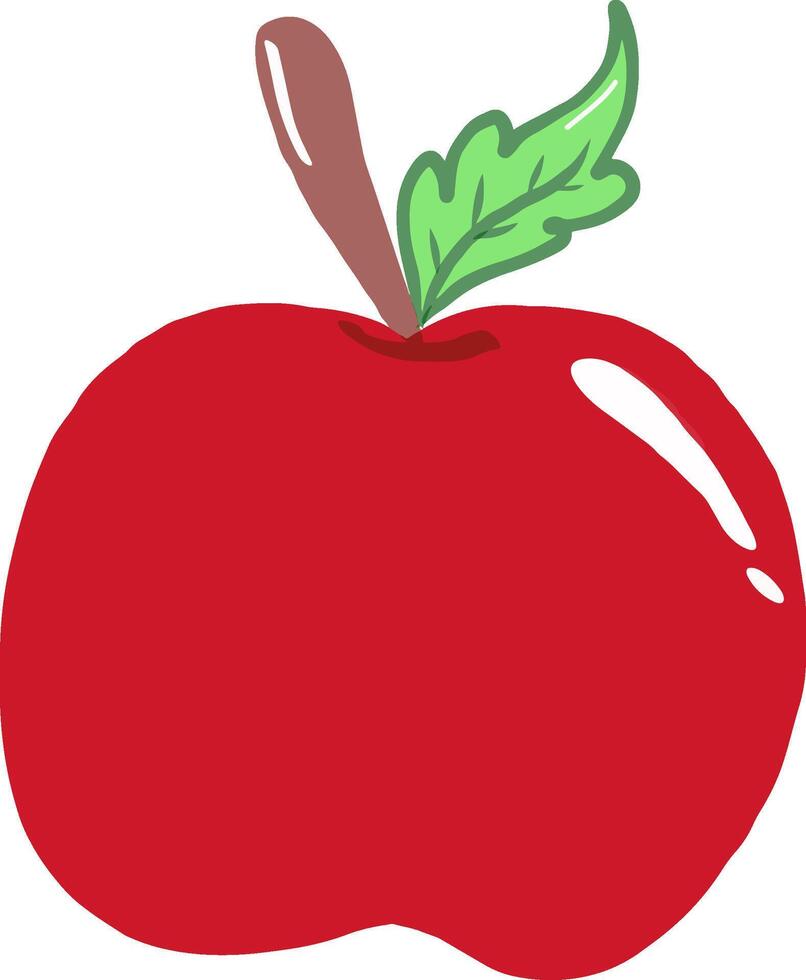 Red apple fruit Isolated on transparent background. file vector