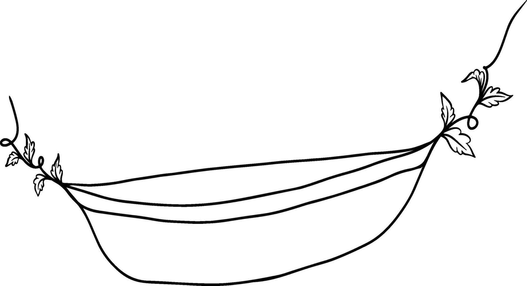 Continuous line drawing of Rowing boat on transparent background. illustration vector