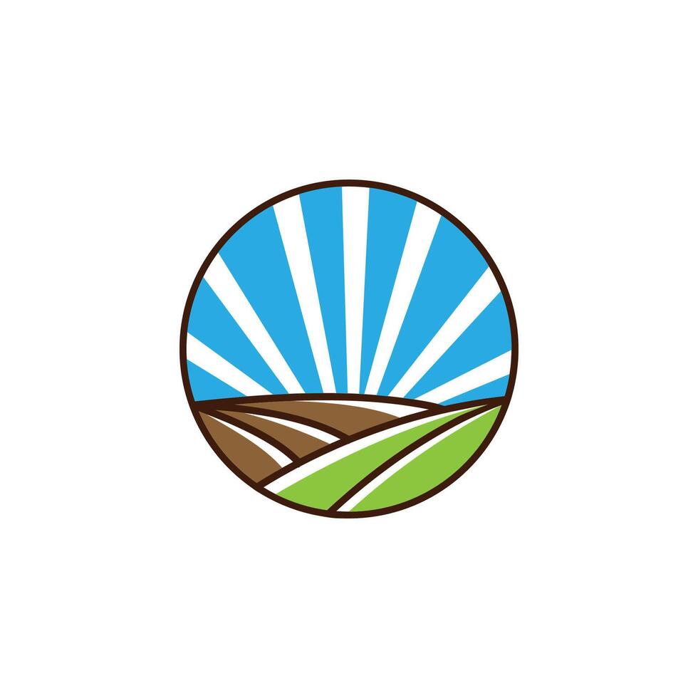 Farm agriculture logo icon design illustration vector