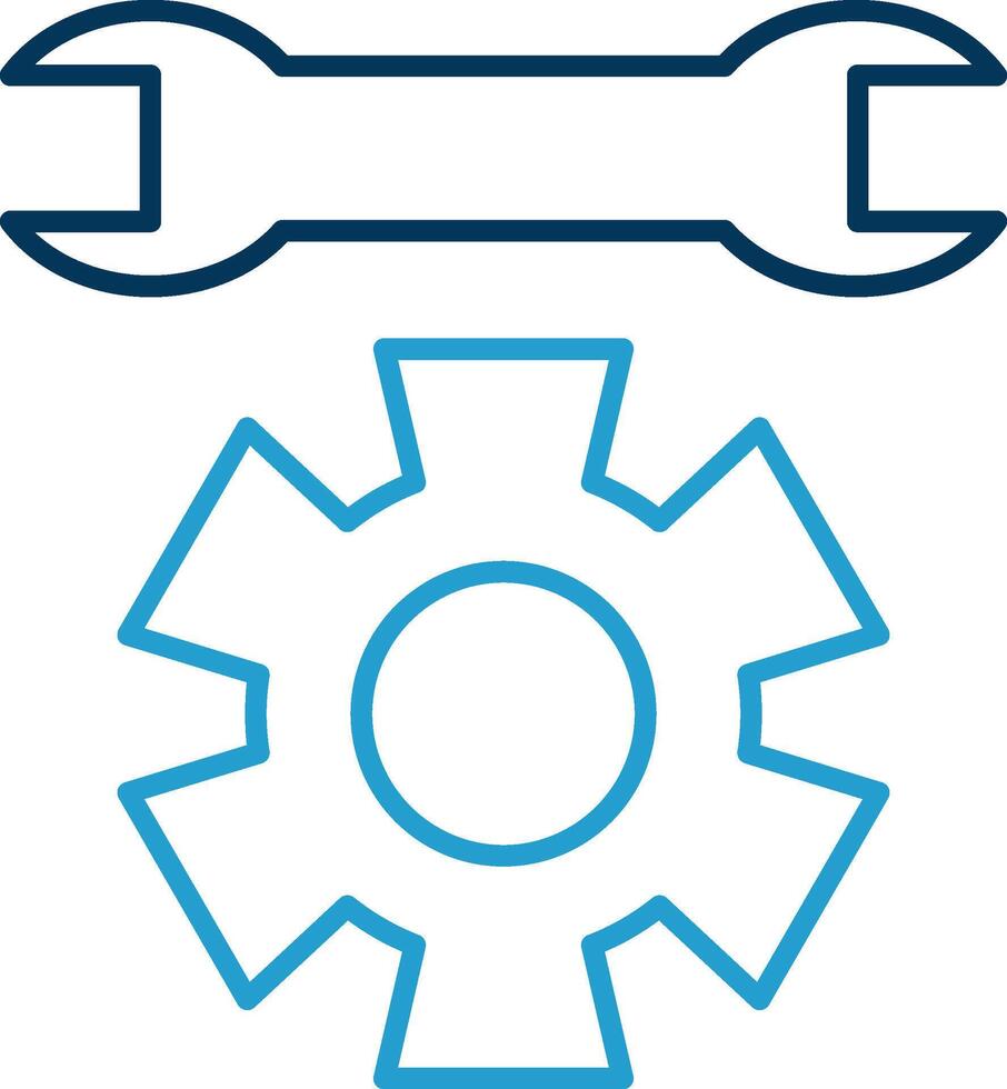 Technical Support Line Blue Two Color Icon vector