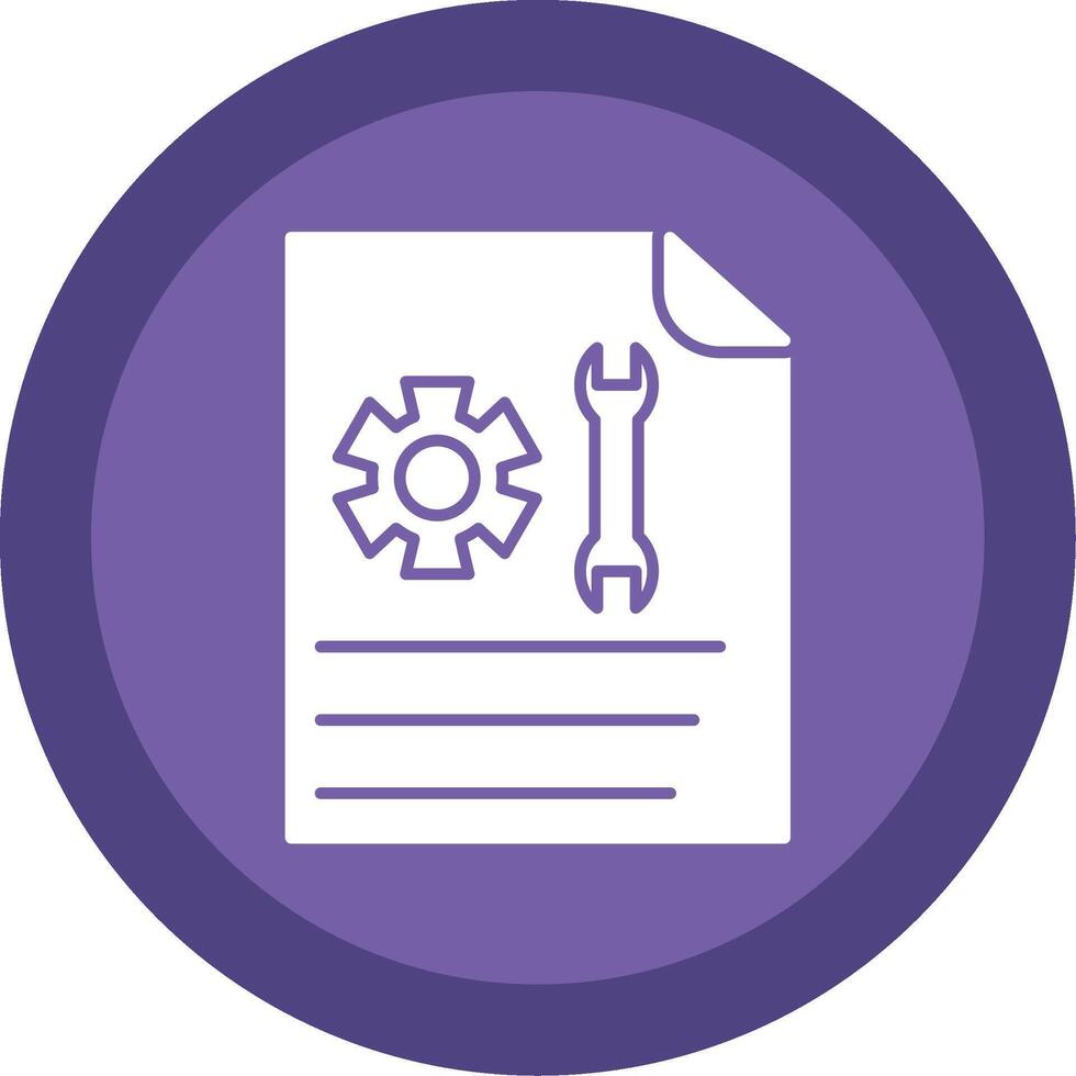 Technical Support Glyph Multi Circle Icon vector
