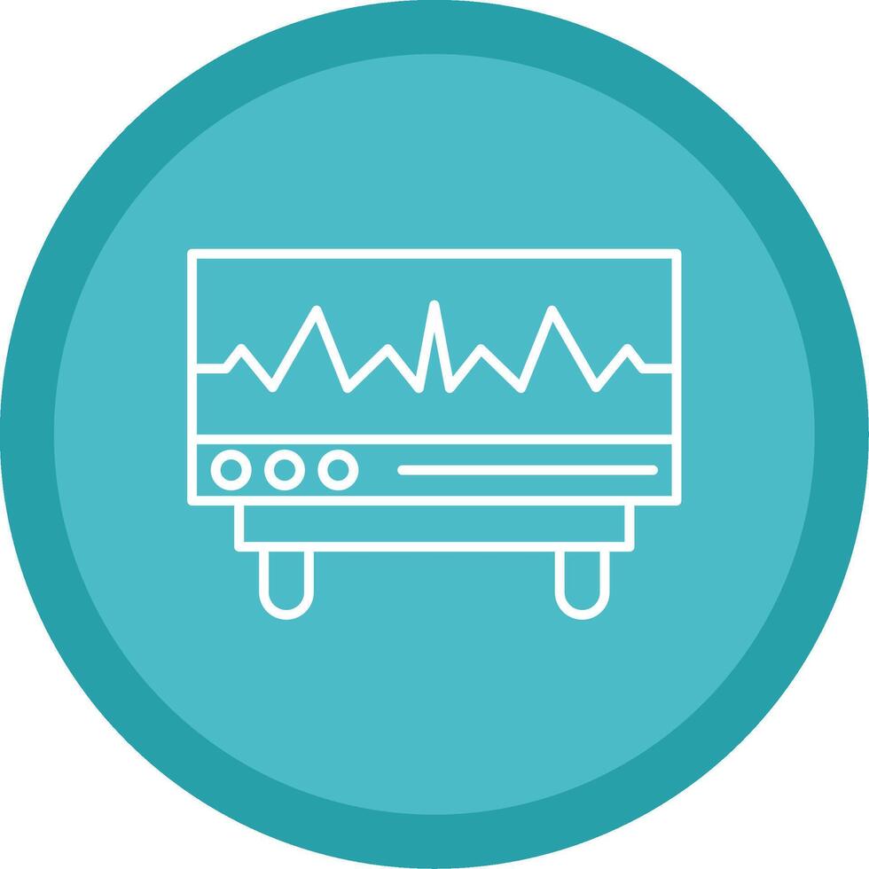 Cardiogram Line Multi Circle Icon vector