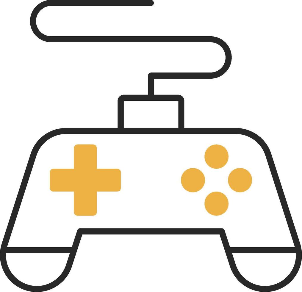 Game Console Skined Filled Icon vector