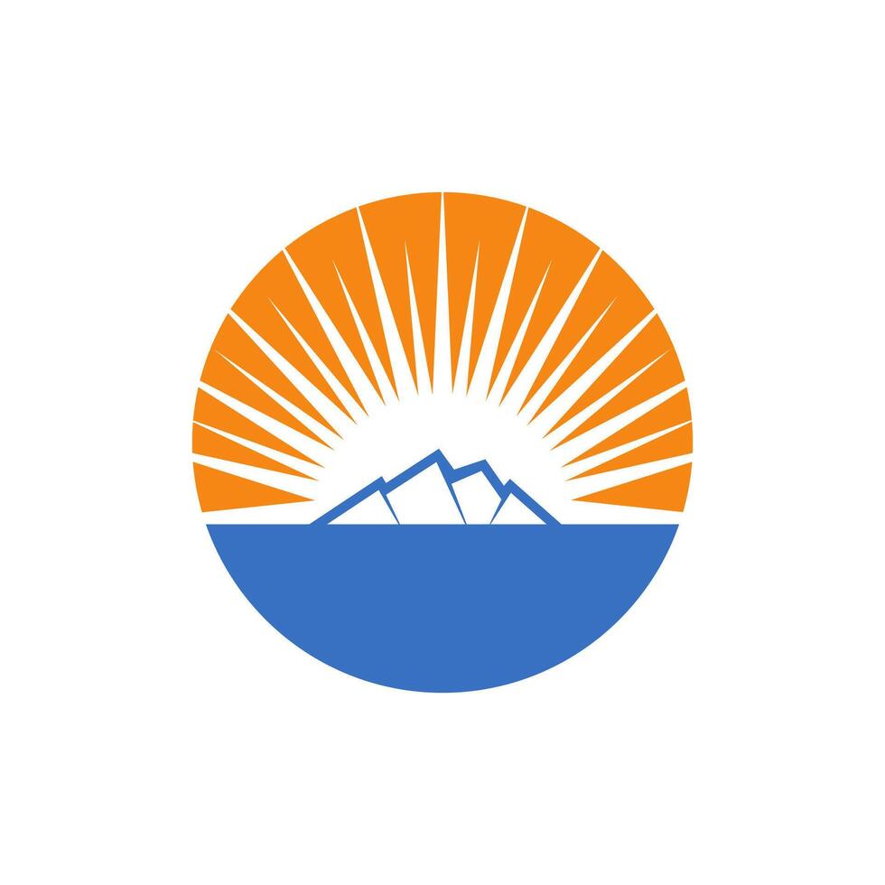 el playa y verano logo diseños puesta de sol playa logo vector