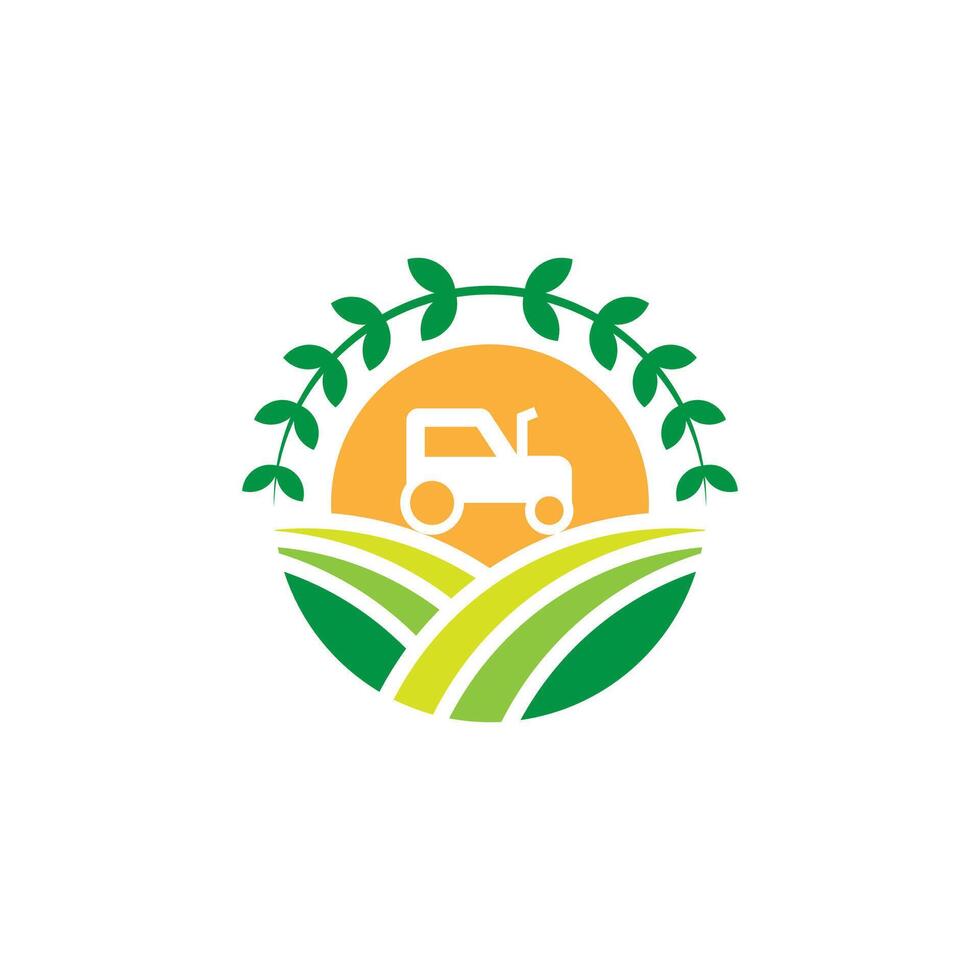 Farm agriculture logo icon design illustration vector