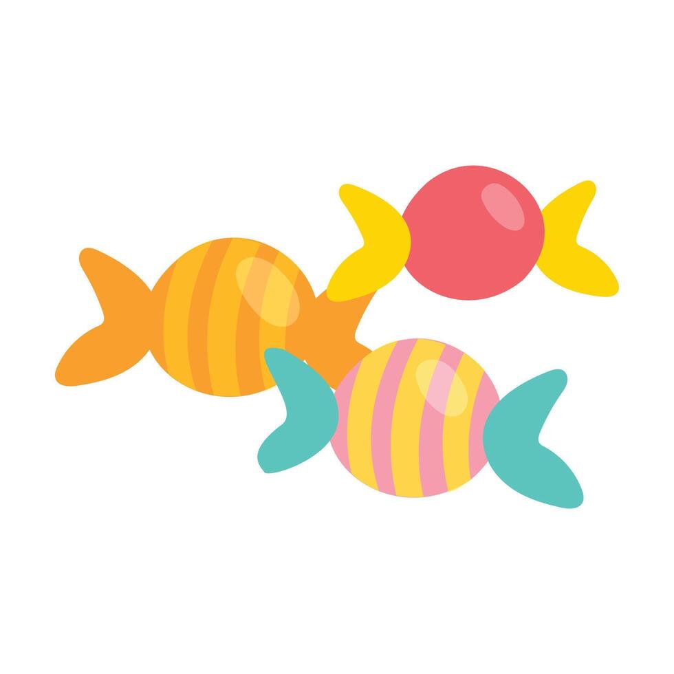 Candy cartoon snack icon isolated on white vector