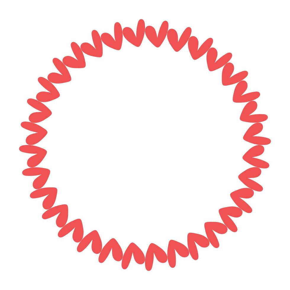 hand drawn hearts border and frame vector