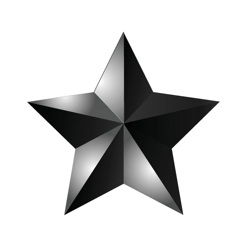 realistic star illustration on white background vector