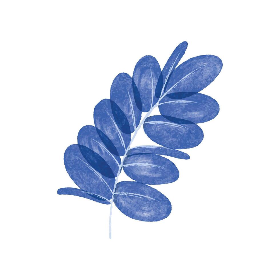 watercolor leave design on white background vector