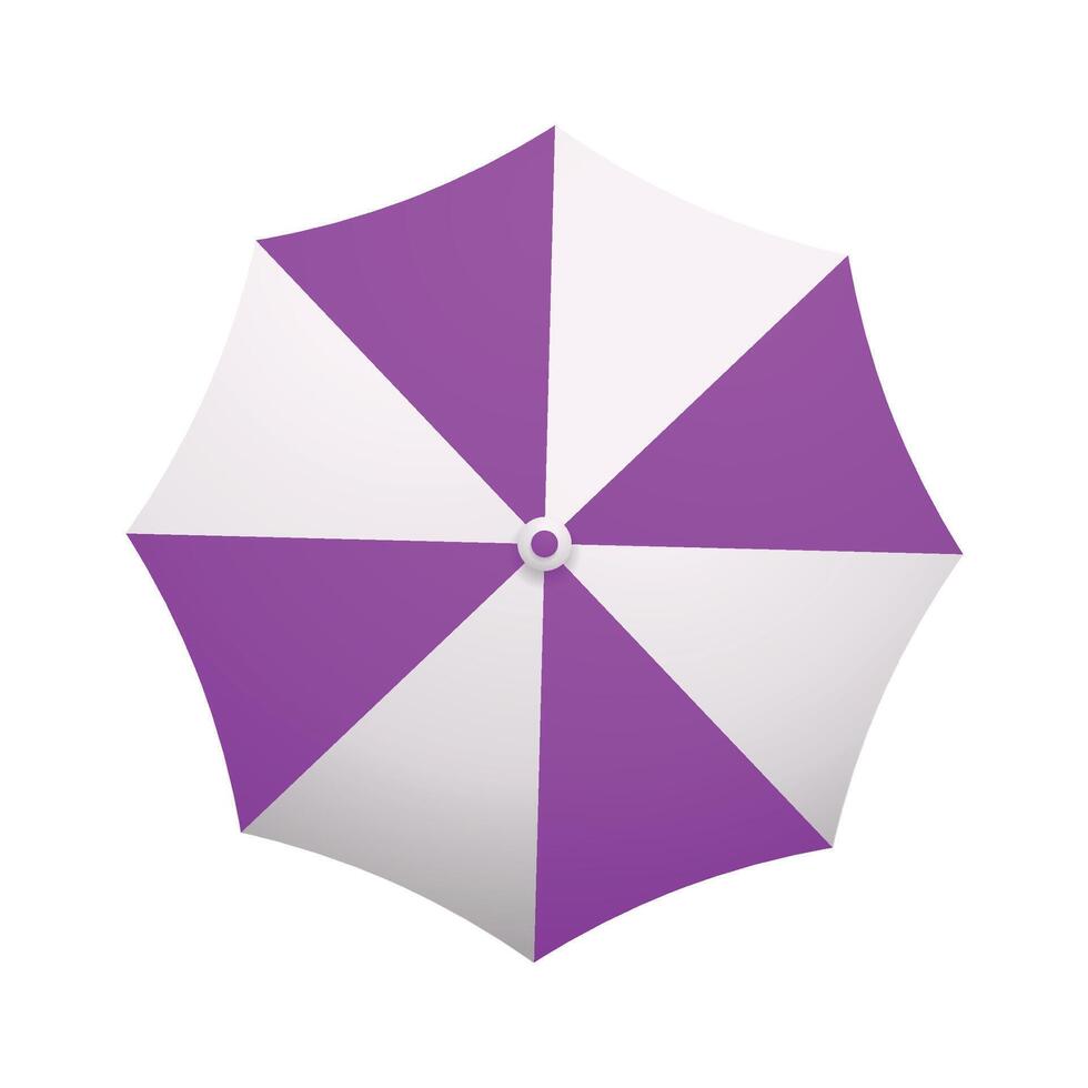 sunshade top view for summer on white background vector