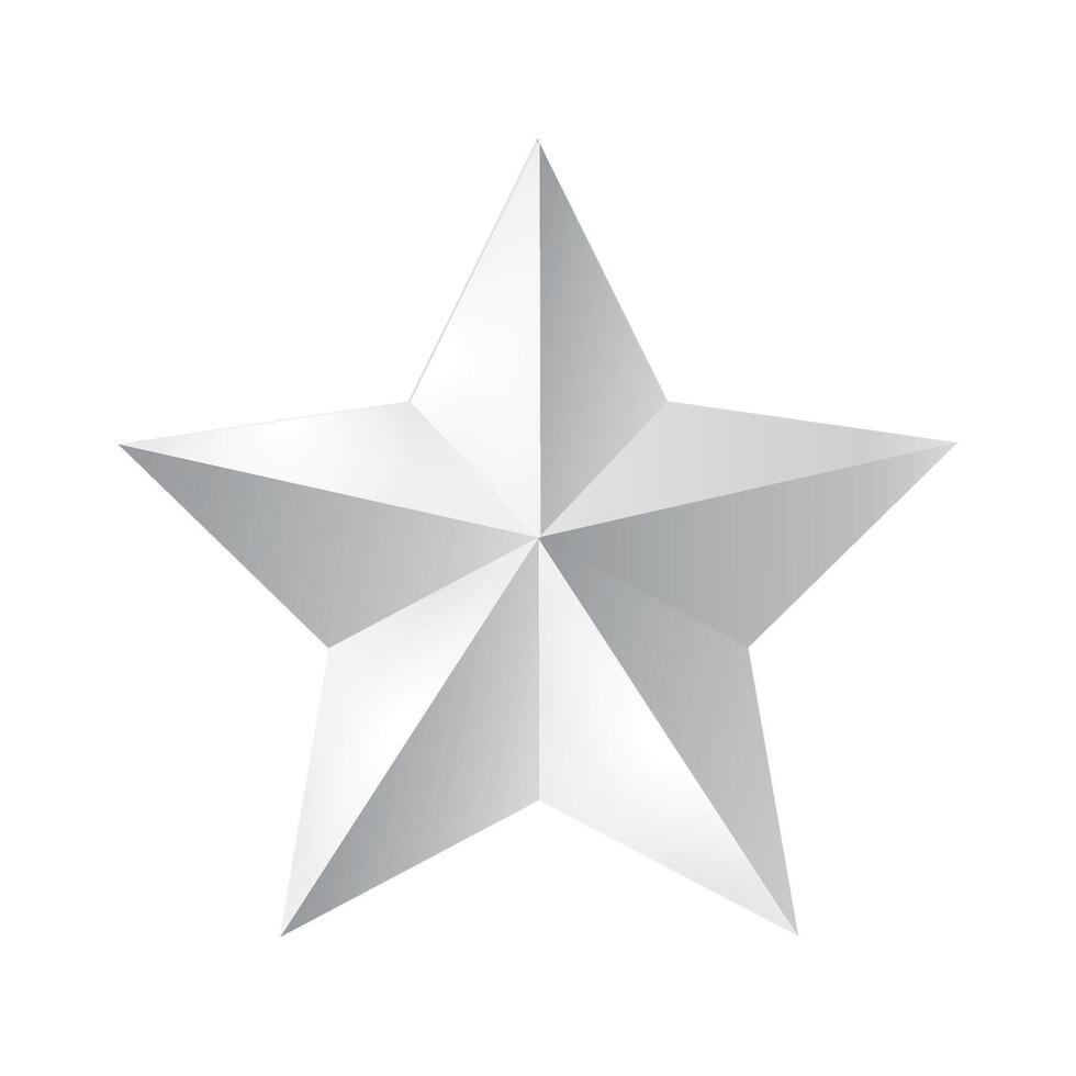 realistic star illustration on white background vector