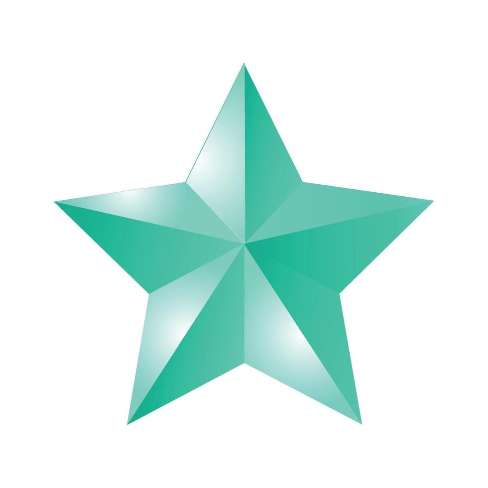 realistic star illustration on white background vector