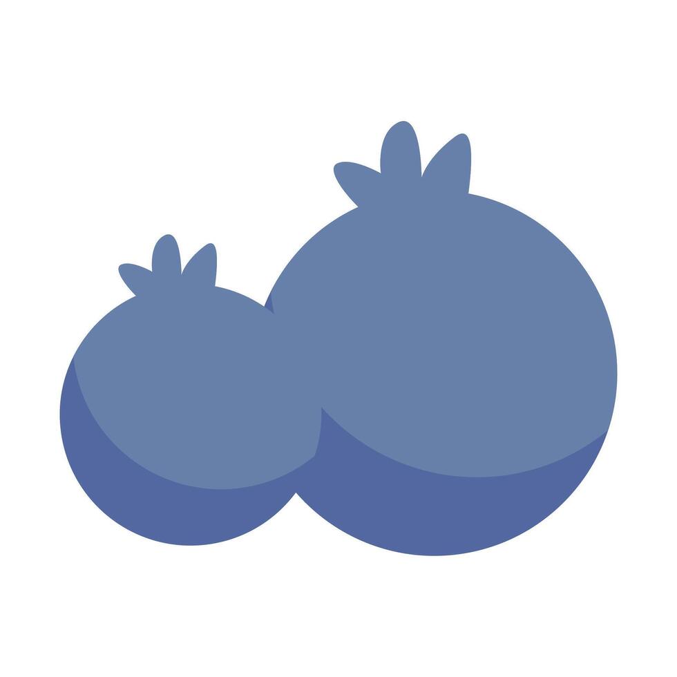 blueberry fruit blueberry icon cartoon design ilustration blueberry with leaf vector