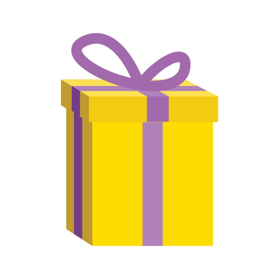 gift box present illustration on white background vector