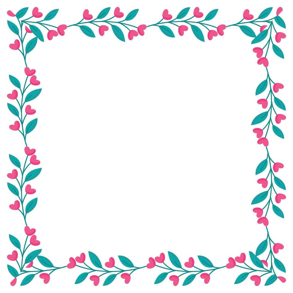 Beautiful wreath flowers design for card on white vector