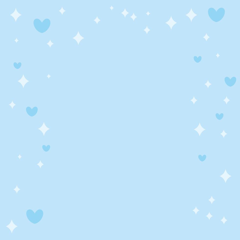 valentines day background with blue hearts design vector