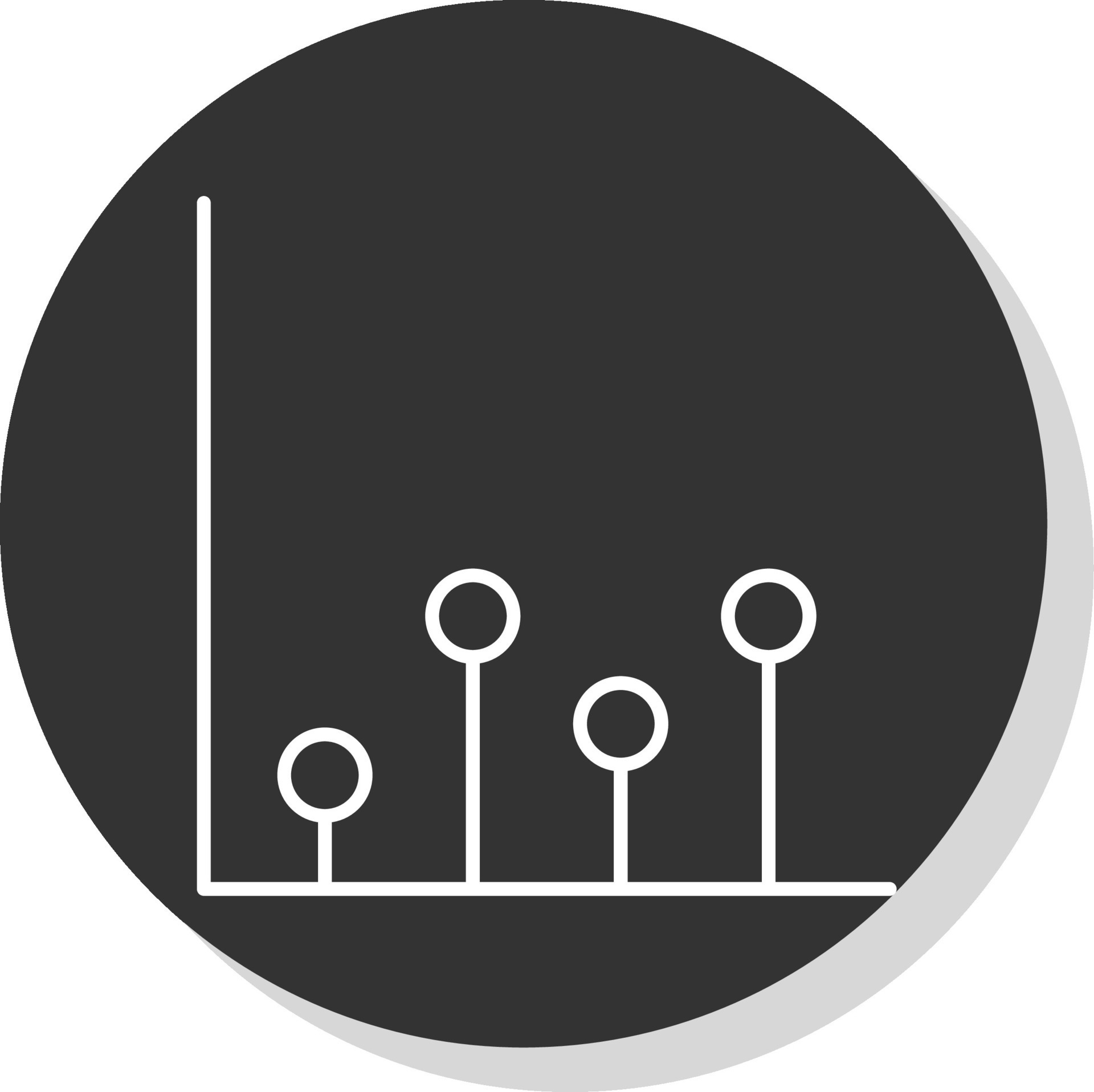 Chart Line Grey Circle Icon 43059759 Vector Art at Vecteezy