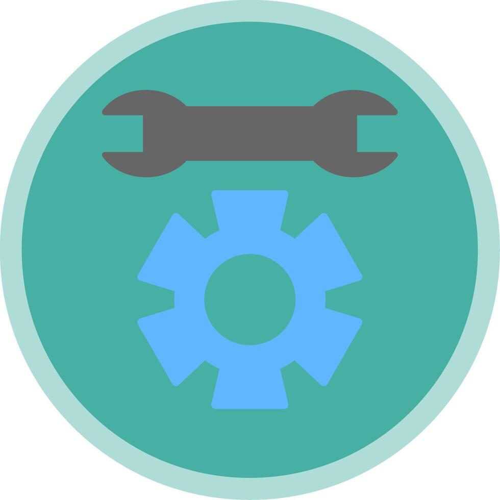 Technical Support Flat Multi Circle Icon vector