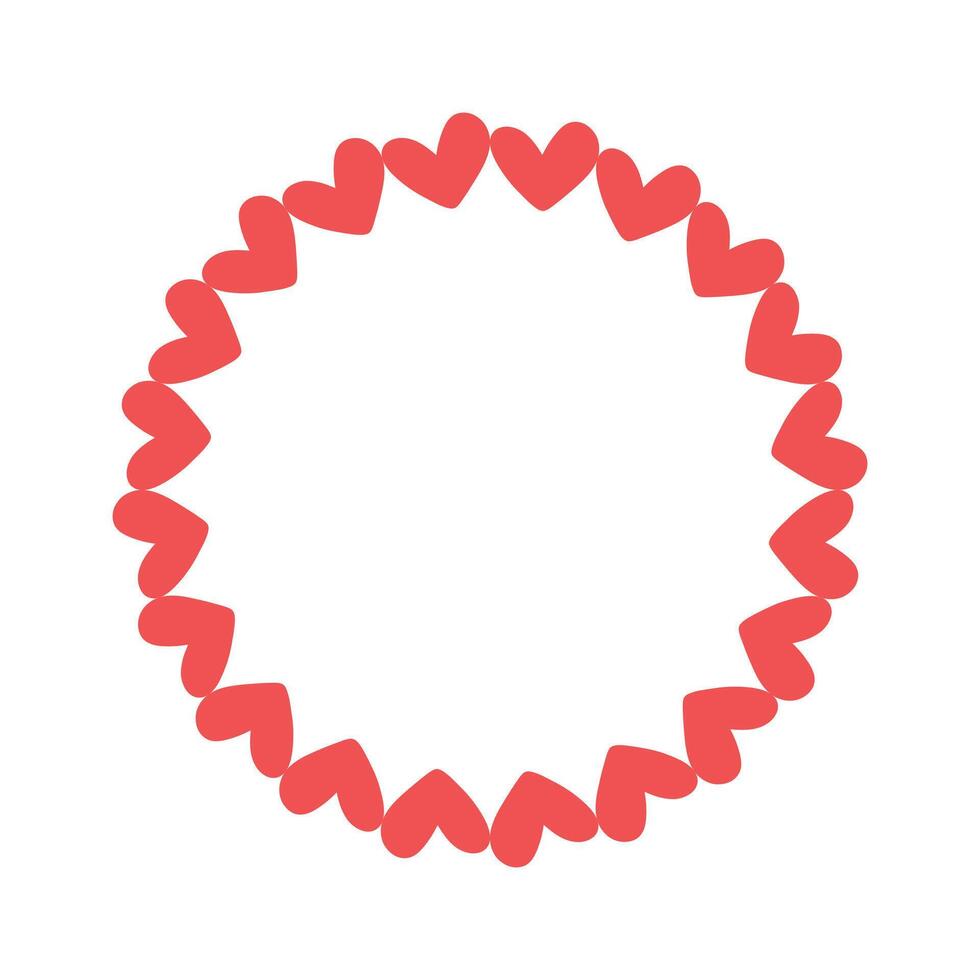hand drawn hearts border and frame vector
