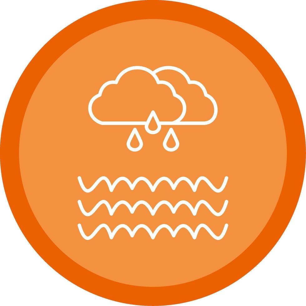 Flood Line Multi Circle Icon vector