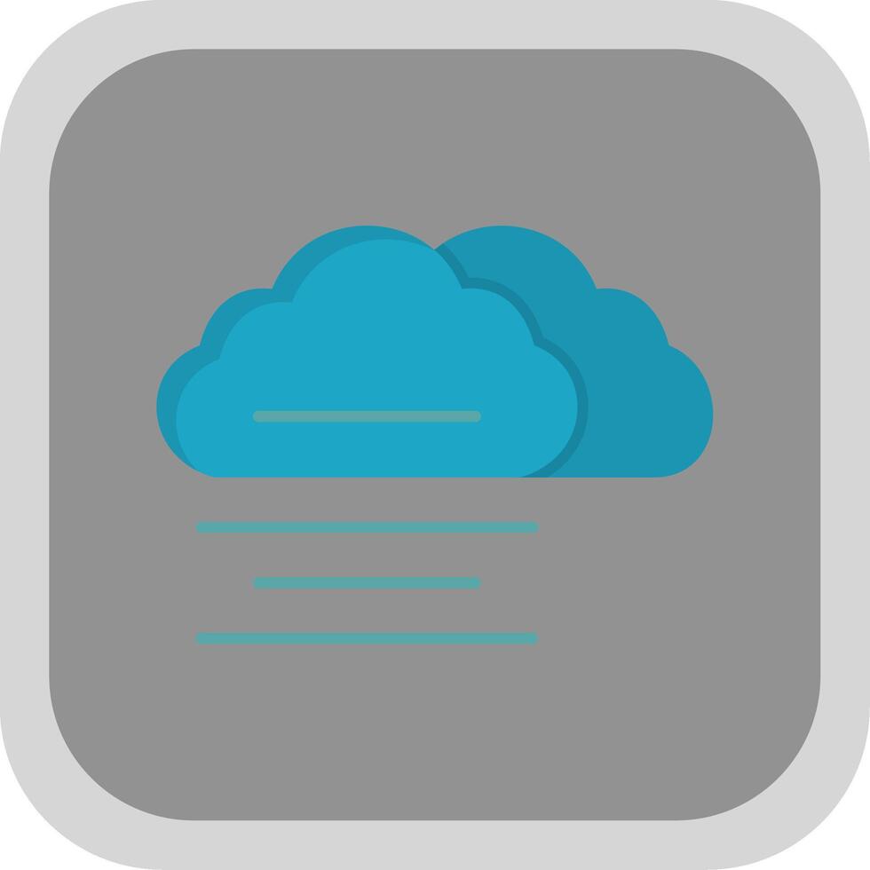 Mist Flat Round Corner Icon vector