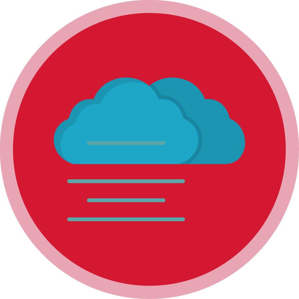 Mist Flat Multi Circle Icon vector