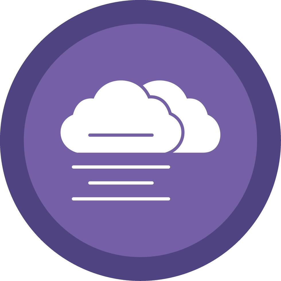 Mist Glyph Multi Circle Icon vector