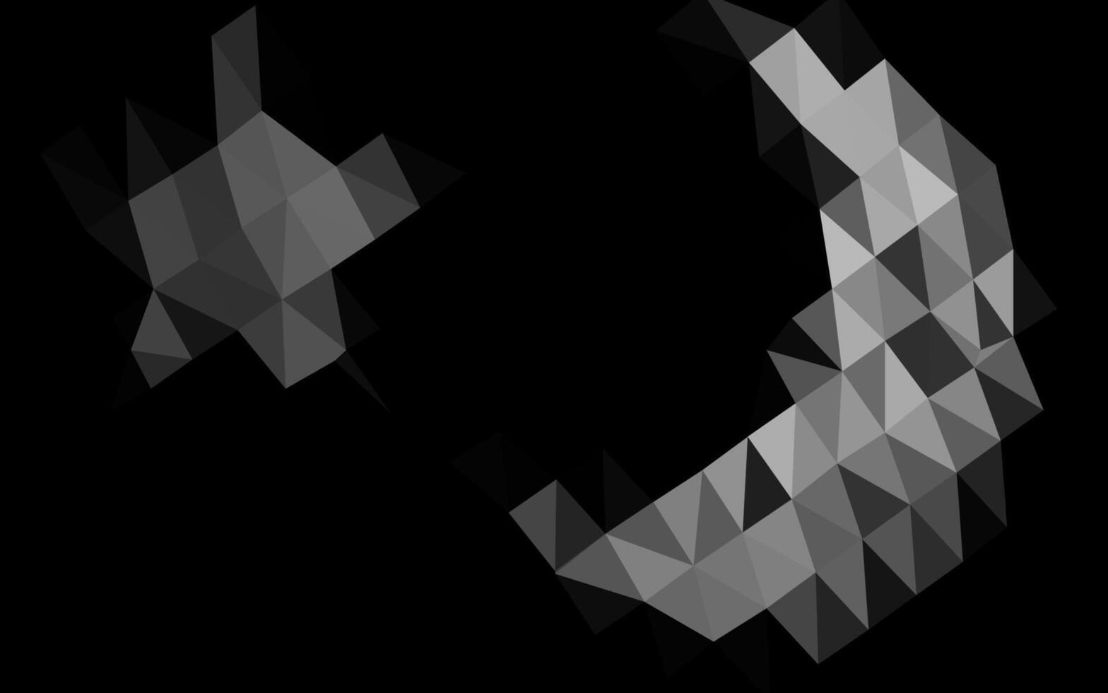 Dark Silver, Gray blurry triangle pattern. vector