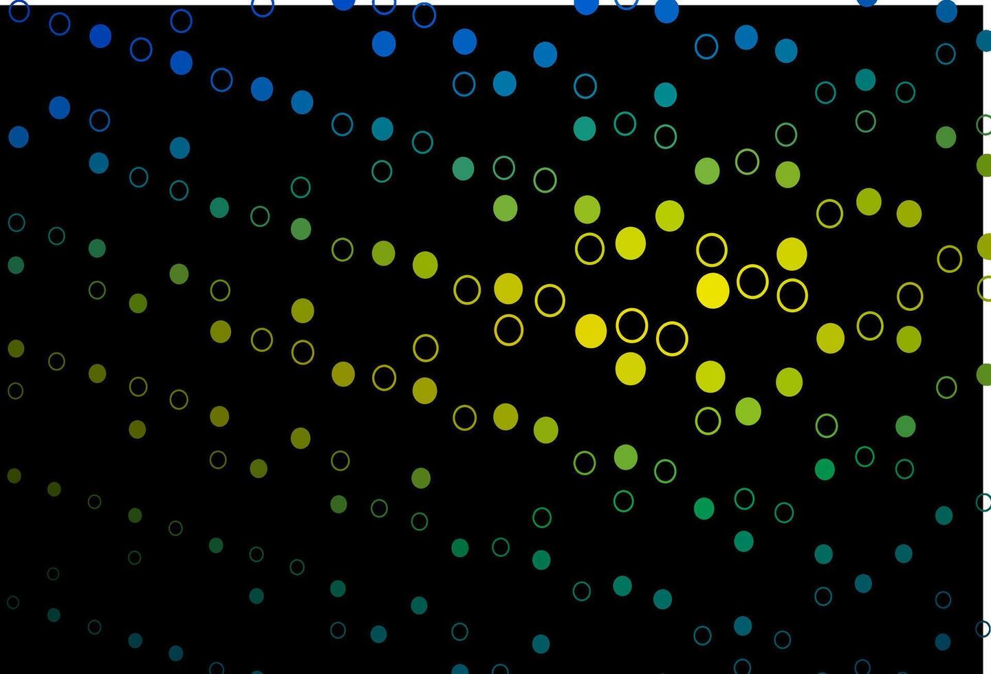 Dark Blue, Yellow layout with circle shapes. vector