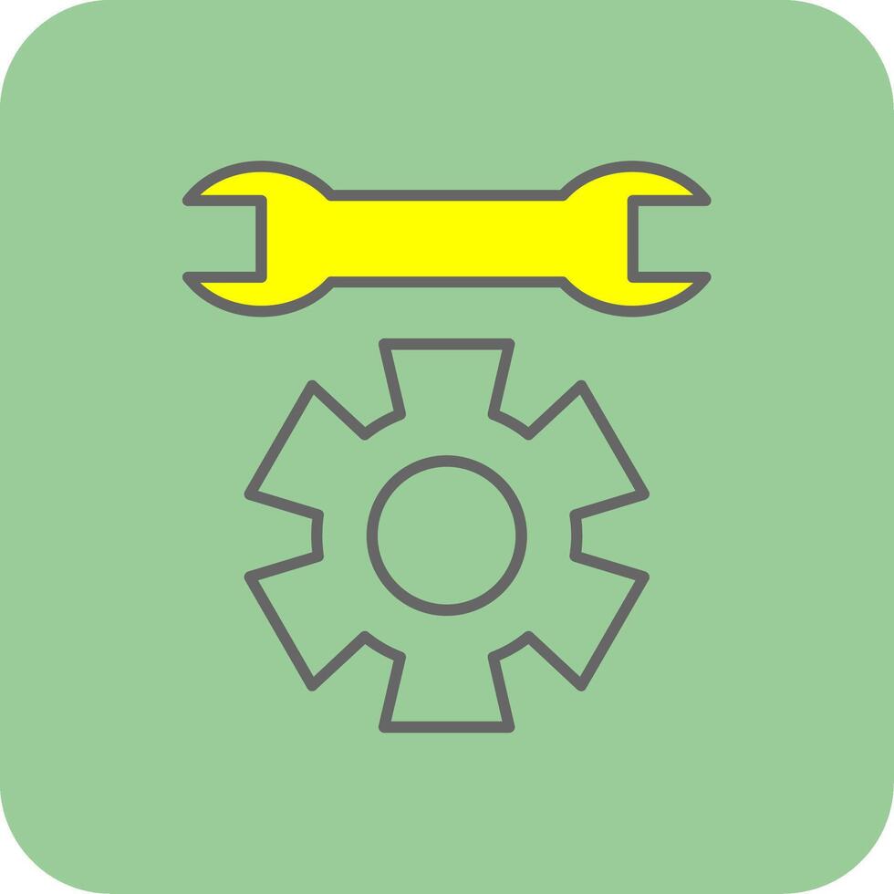 Technical Support Filled Yellow Icon vector