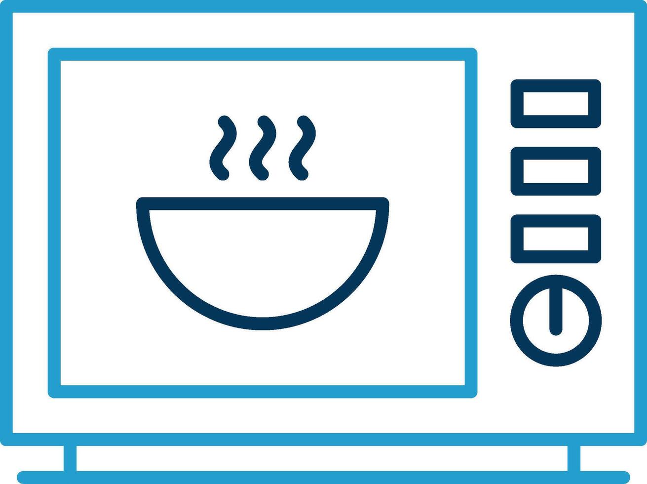 Microwave Line Blue Two Color Icon vector