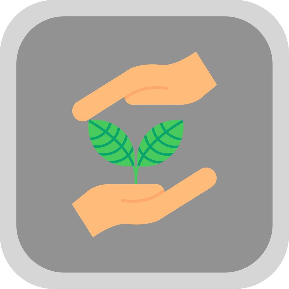 Growth Flat Round Corner Icon vector