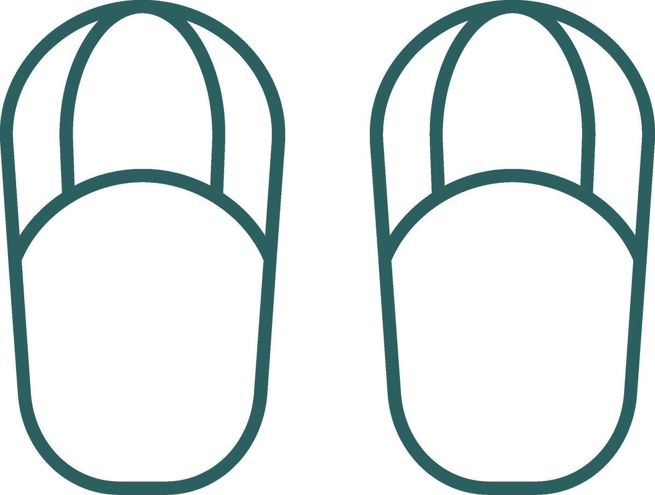 Sandals Line Gradient Round Corner Icon vector