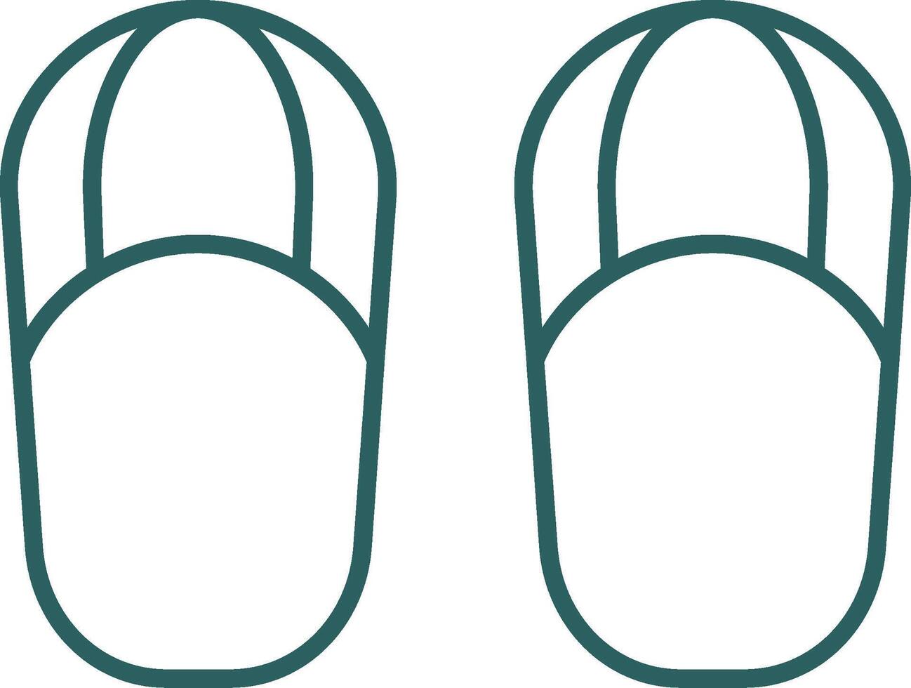 Sandals Line Gradient Round Corner Icon vector